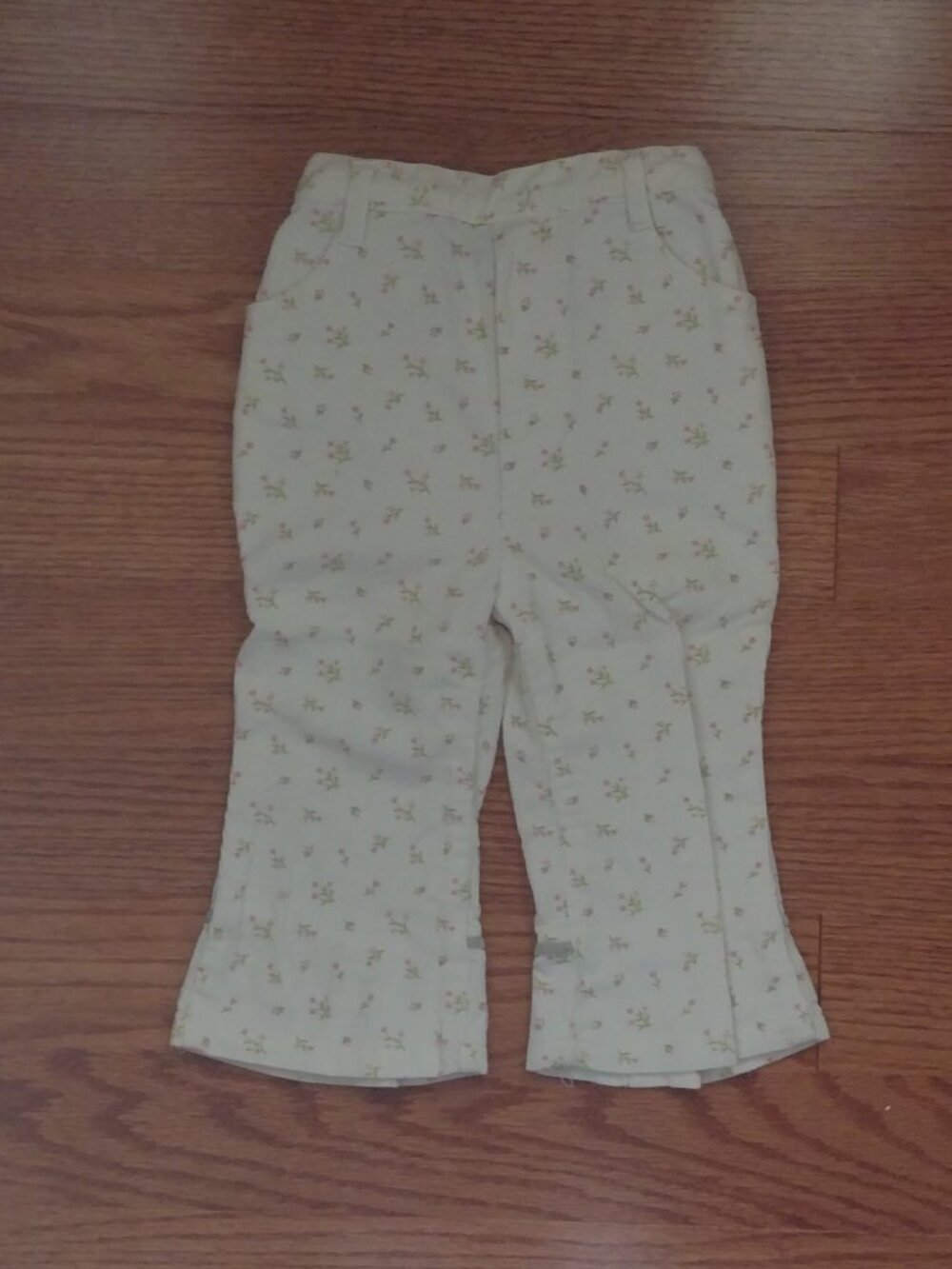 18 Mos | Floral Corduroy-type Pants | Disney